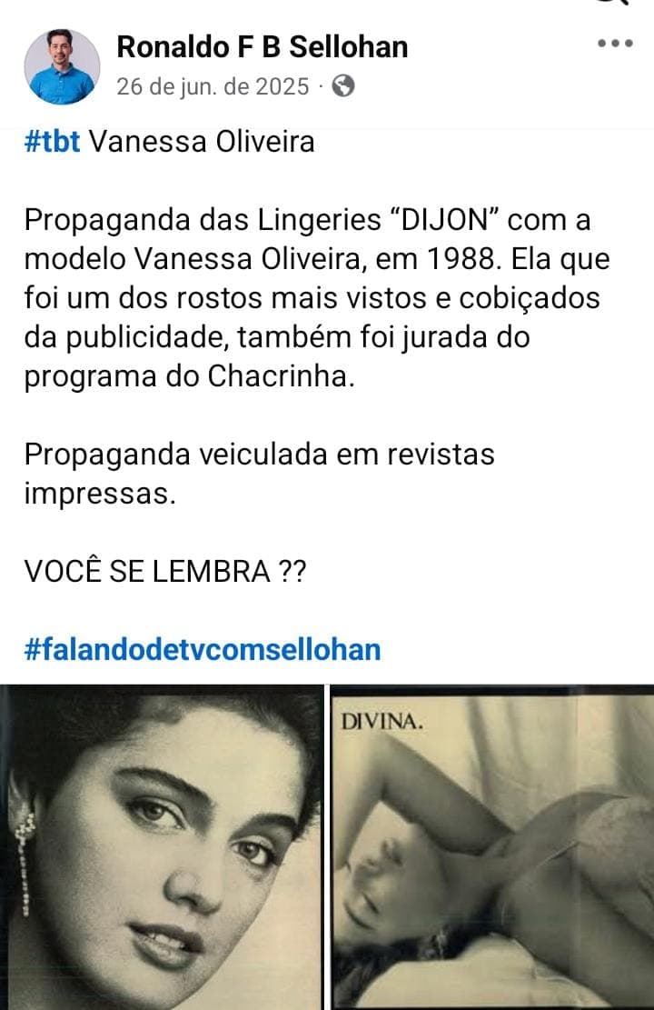 Anúncio histórico da linha íntima e de lingerie da Dijon