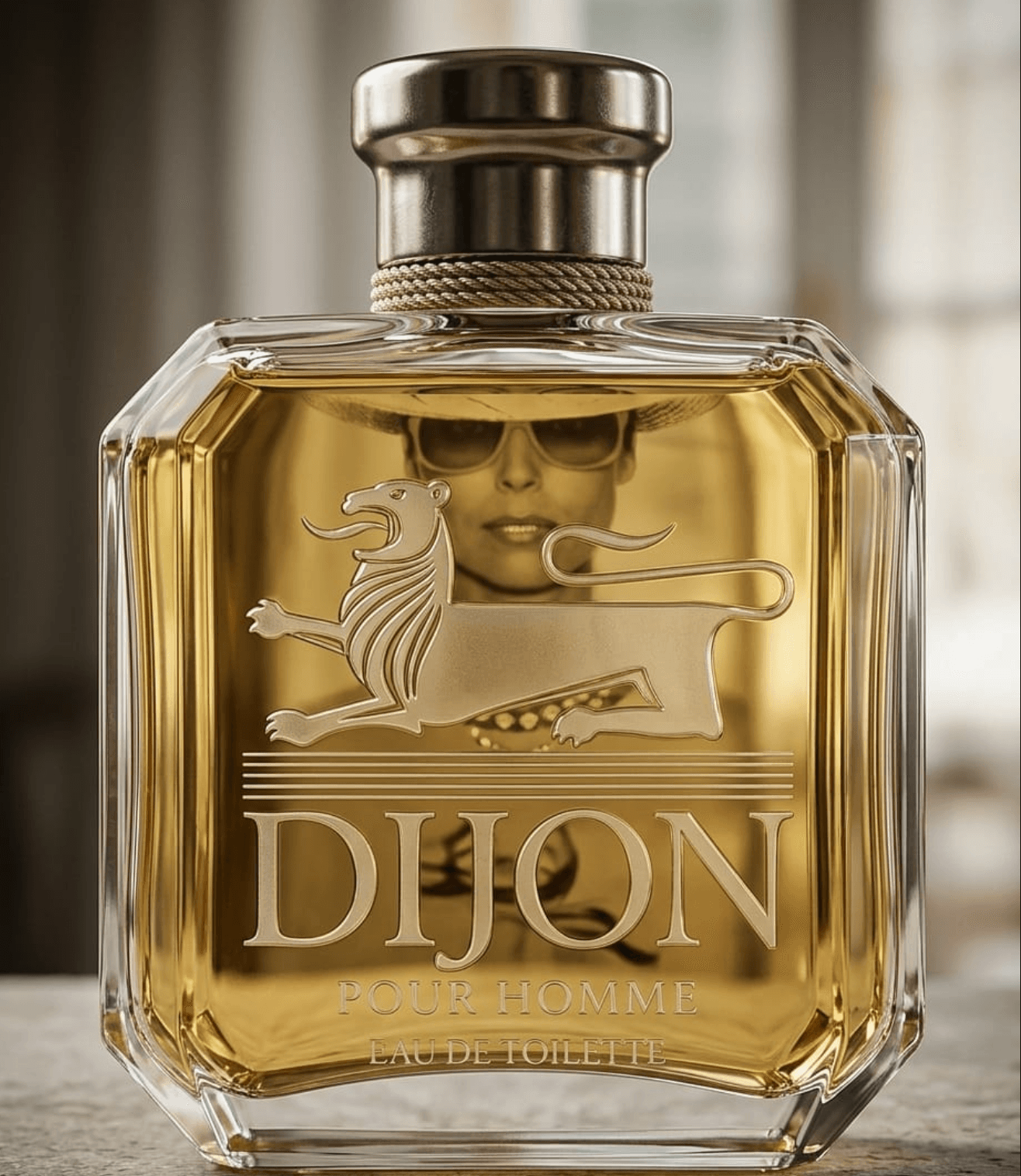 Direção visual de frasco de fragrância Dijon