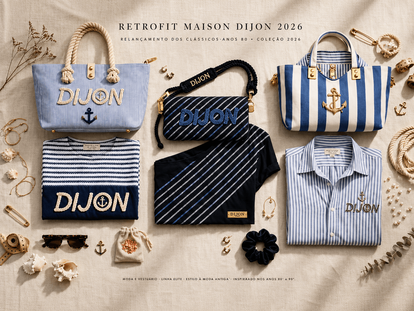 Direção visual Retrofit Maison Dijon com códigos náuticos
